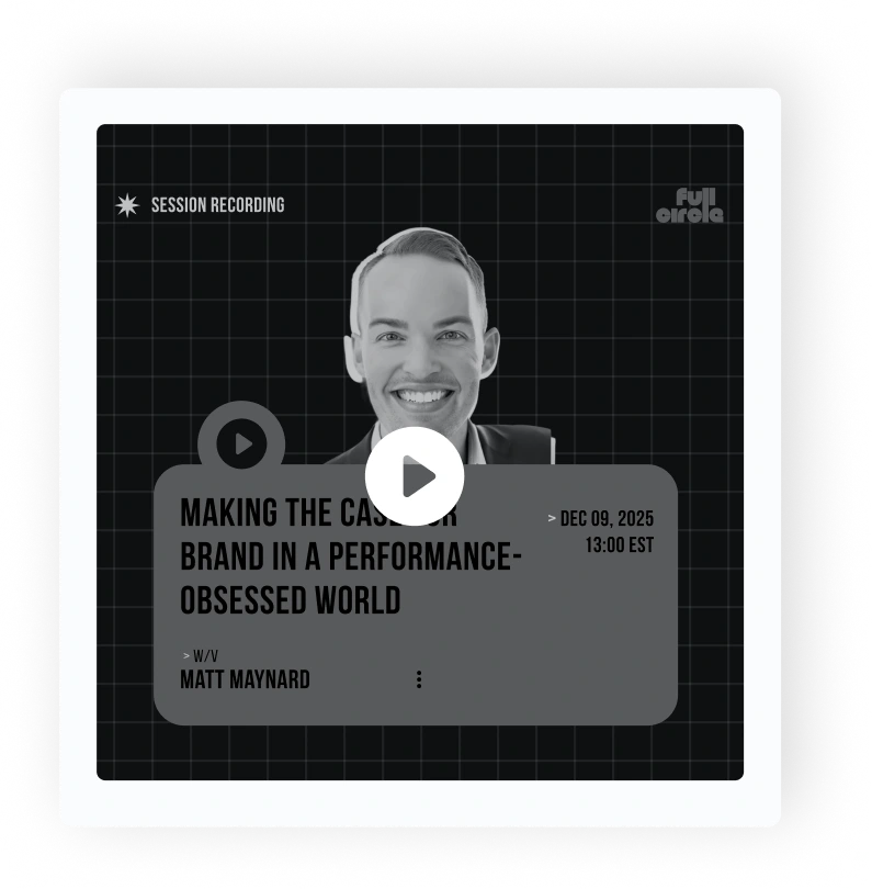 Watch: Making the case for brand in a performance-obsessed world